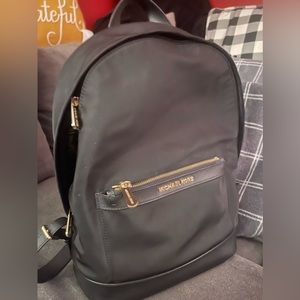 Michael Kors black, nylon, backpack purse
